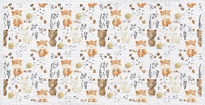 Herfst bospatroon dieren vinyl tapijt