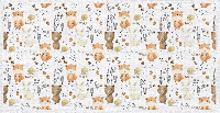 Herfst bospatroon dieren vinyl tapijt