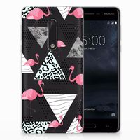 Nokia 5 TPU Hoesje Flamingo Triangle - thumbnail