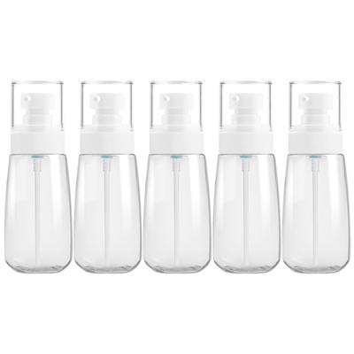 5 STKS reizen plastic flessen lekvrije draagbare reisaccessoires kleine flessen containers 60ml (transparant)