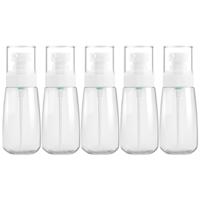 5 STKS reizen plastic flessen lekvrije draagbare reisaccessoires kleine flessen containers 60ml (transparant)