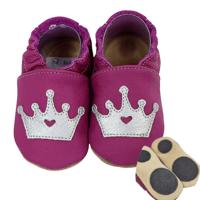 Hobea babyslofjes extra antislip Krone lila-20-21