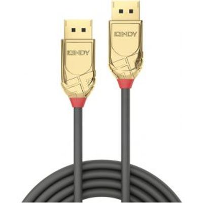 Lindy 36290 0.5m DisplayPort DisplayPort Goud, Grijs DisplayPort kabel