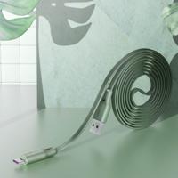 ROCK S1 5A USB-C/type-C opladen + gegevenssynchronisatie TPE platte vorm data kabel kabel lengte: 1M (bezoedelen)