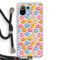 Pink donuts: Xiaomi Mi 11 Lite Transparant Hoesje met koord