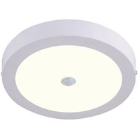 LED Downlight - Facto Dury - PIR Bewegingssensor 360° + Dag en Nacht Sensor - 20W - Natuurlijk Wit 4000K - Opbouw - Rond - Mat Wit - OSRAM LEDs LED Downlight - Facto Dury - PIR Bewegingssensor 360° + Dag en Nacht Sensor - 20W - Natuurlijk Wit 4000K - Opbouw - Rond - Mat Wit - OSRAM LEDs