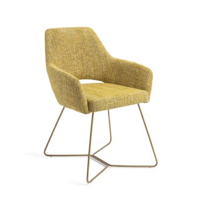 Jesper Home Eetkamerstoel 'Yanai' Beehive Gold, kleur Lemon Lines