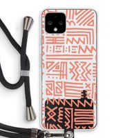Marrakech Pink: Pixel 4 Transparant Hoesje met koord
