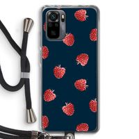 Framboosjes: Xiaomi Redmi Note 10 Pro Transparant Hoesje met koord