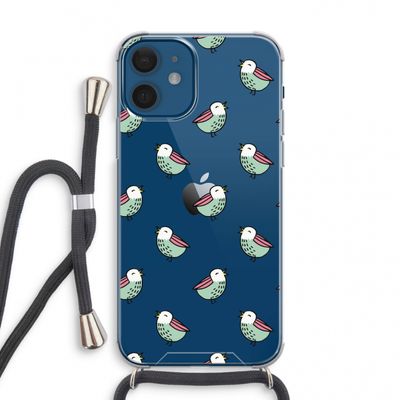 Vogeltjes: iPhone 12 mini Transparant Hoesje met koord
