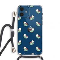 Vogeltjes: iPhone 12 mini Transparant Hoesje met koord