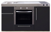 MPB 150 Zwart mat met koelkast en oven RAI-938 - thumbnail