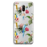 Kleurrijke papegaaien: OnePlus 6 Transparant Hoesje