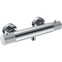 Wiesbaden Ribbd Thermostatische Douchemengkraan Chroom - 15 cm Hartafstand