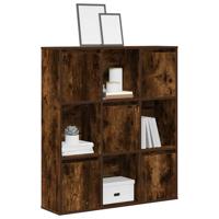 Boekenkast 89x24x101,5 cm bewerkt hout gerookt eikenkleurig