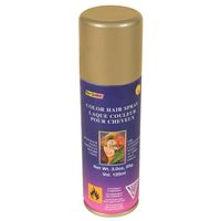 Haarverf/haarspray - goud - spuitbus - 125 ml - Carnaval