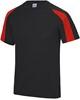 Just Cool JC003J Kids´ Contrast Cool T - Jet Black/Fire Red - 12/13 (XL)