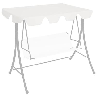 VidaXL Vervangingsluifel voor schommelbank 150/130x105/70 cm wit