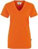 Hakro 126 Women's V-neck shirt Classic - Orange - S