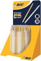Bic balpen Cristal Shine, display met 40 stuks