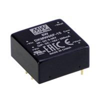 Mean Well DKMW06F-15 DC/DC-converter 24 V 15 V 0.2 A 6 W Aantal uitgangen: 2 x Inhoud 1 stuk(s)