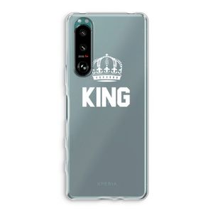 King zwart: Sony Xperia 5 III Transparant Hoesje