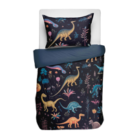 Dekbedovertrek Katoen Colorful Creatures Natuur 140x200 Cm Fresh And Co Kids - Dekbed-Discounter.nl