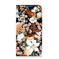 Smart Cover voor iPhone 14 Pro Dark Flowers - thumbnail