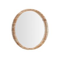 Kave Home Ronde Spiegel 'Polke' Teakhout, 80cm