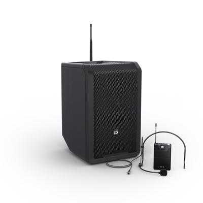 LD Systems ANNY 8 BPH 8 Inch Draagbare Accu Speaker met draadloze headset en Bodypack Stage black