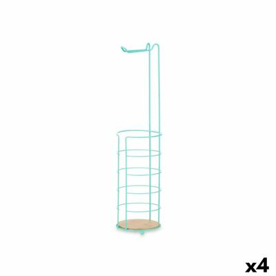 Toiletrolhouder Munt Metaal Bamboe 16,5 x 63,5 x 16,5 cm (4 Stuks)
