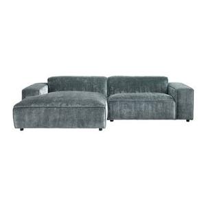 by fonQ Chunky Hoekbank met Chaise Longue Links - Teal - Rib