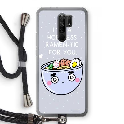 I'm A Hopeless Ramen-Tic For You: Xiaomi Redmi 9 Transparant Hoesje met koord