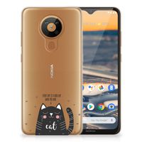 Nokia 5.3 Telefoonhoesje met Naam Cat Good Day - thumbnail