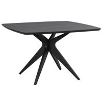 Leen Bakker - Eettafel Suzanne Vierkant - 120x120 Cm - MDF - Zwart