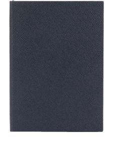 Smythson carnet embossé à logo - Bleu