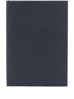 Smythson carnet embossé à logo - Bleu