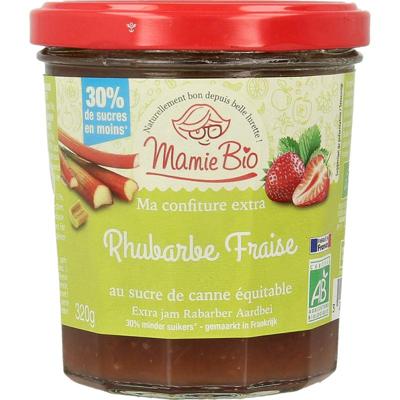 Mamie Bio Extra jam rabarber aardbei bio Mamie Bio Extra jam rabarber aardbei bio