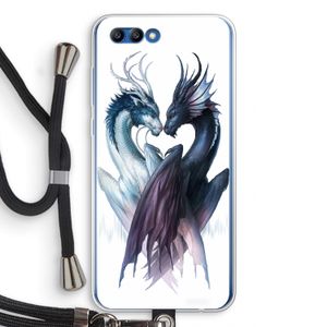 Yin Yang Dragons: Honor 10 Transparant Hoesje met koord