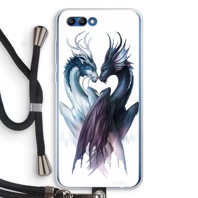 Yin Yang Dragons: Honor 10 Transparant Hoesje met koord