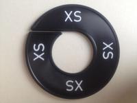 Maatring 9cm zwart/wit XS