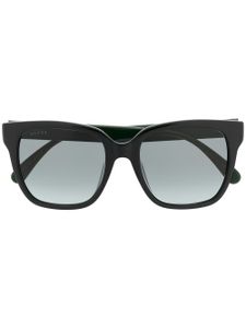 Gucci Eyewear lunettes de soleil à détail Web - Noir