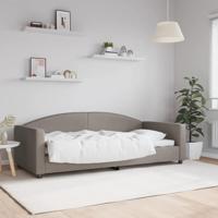 Slaapbank 90x200 cm stof taupe