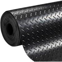 Tapijt Exma Zwart Natuurlijk rubber 1 x 10 m Diamant