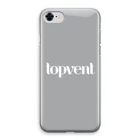 Topvent Grijs Wit: iPhone 8 Transparant Hoesje