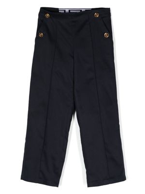 Versace Kids pantalon droit Medusa Head - Bleu