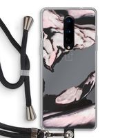 Roze stroom: OnePlus 8 Transparant Hoesje met koord