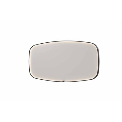 INK SP31 spiegel - 160x4x80cm contour in stalen kader incl dir LED - verwarming - color changing - dimbaar en schakelaar - mat zwart 8409880