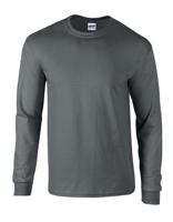 Gildan G2400 Ultra Cotton™ Long Sleeve T-Shirt - Charcoal (Solid) - M - thumbnail