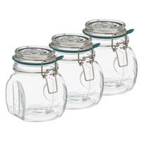 Weckpot/inmaakpot Jarro - 6x - 500 ml - glas - beugelsluiting - D11 x H14 cm - thumbnail